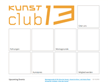 Tablet Screenshot of kunstclub13.org